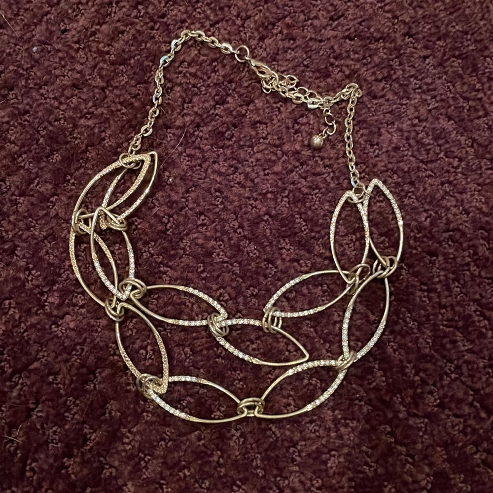 Golden silver tone necklace